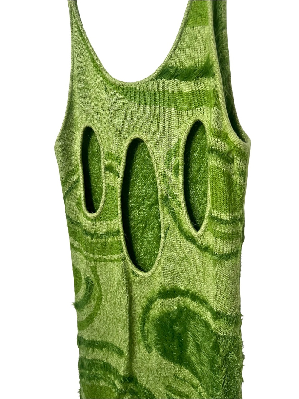 House of Sunny Green Abstract Pattern Maxi Slip Dress - Picture 4 of 4